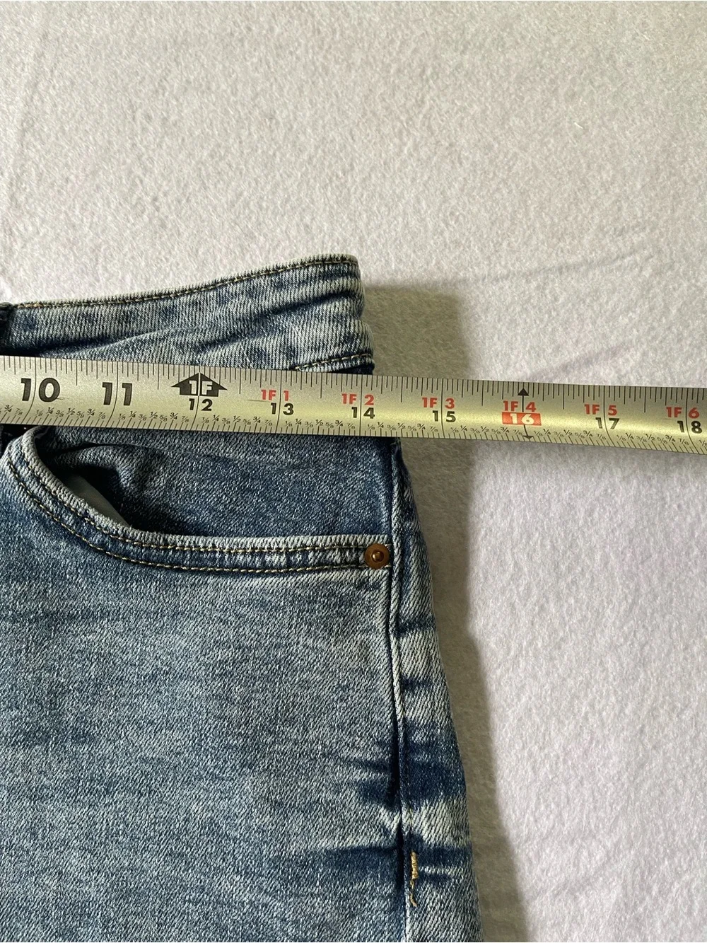 H&M Distressed Denim Shorts - Medium Blue